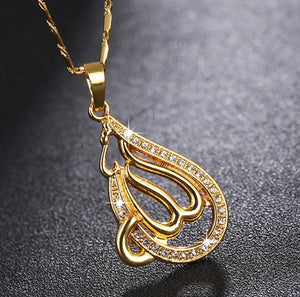 ALLAH PENDANT WITH CHAIN 24K PLATED GOLD