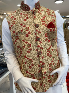 Men’s Waistcoat RED & GOLD