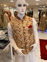 Load image into Gallery viewer, Men’s Waistcoat RED &amp; GOLD